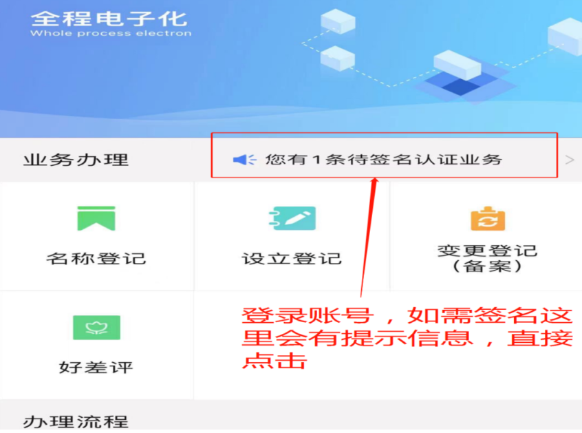 河南全程電子化鄭東新區(qū)個體戶辦理流程中簽名操作
